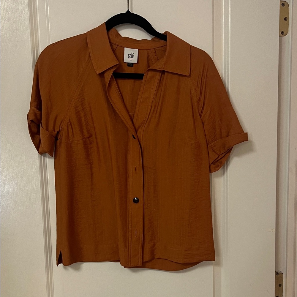 CAbi Women's Terracotta Button-Down Shirt